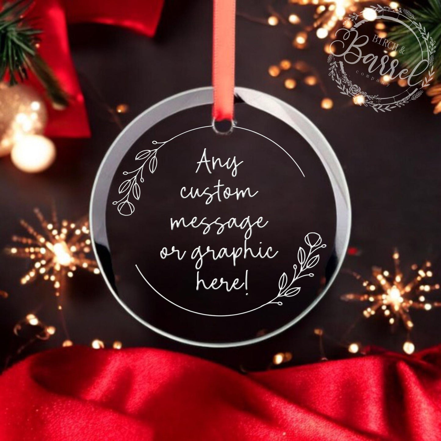 Custom Christmas Ornament | Any Message or Graphic | Engraved Christmas Ornament | Custom Logo | Custom Text | Handwritten Ornament