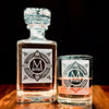 Personalized Whiskey Decanter Set – Custom Engraved Bourbon Glass Gift for Him, Groomsmen, or Home Bar