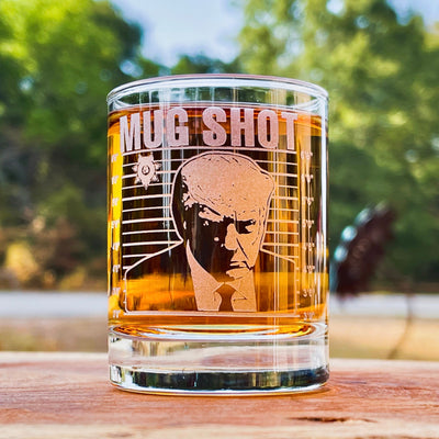 Trump Mugshot Mug Shot Glass / Engraved 2.25 oz. Shot Glass / Funny Shot Glass / Engraved Shot Glass  / Father's Day Gift