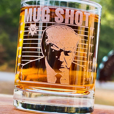 Trump Mugshot Mug Shot Glass / Engraved 2.25 oz. Shot Glass / Funny Shot Glass / Engraved Shot Glass  / Father's Day Gift