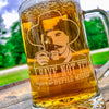 Doc Holliday Mug / Defile Myself / Engraved 23 oz. Glass Beer Mug / Gift for Him / Gifts for Men  / Father's Day Gift