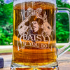 Doc Holliday Mug / You’re a Daisy / Engraved 23 oz. Glass Beer Mug / Gift for Him / Gifts for Men  / Father's Day Gift