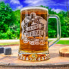 Doc Holliday Mug / In Vino Veritas / Engraved 23 oz. Glass Beer Mug / Gift for Him / Gifts for Men  / Father's Day Gift / Valentine's Day Gift