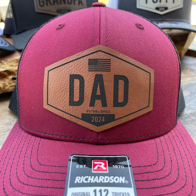 Dad Hat / Custom Dad Trucker Cap / PawPaw Hat / New Grandpa Hat / Richardson 112 / Patch Trucker Hat / Gift for New Dad / Father's Day Gift