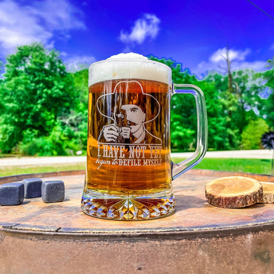 Doc Holliday Mug / Defile Myself / Engraved 23 oz. Glass Beer Mug / Gift for Him / Gifts for Men  / Father's Day Gift