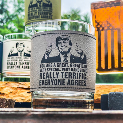 Trump DAD Funny Whiskey Glass / Father's Day Gift