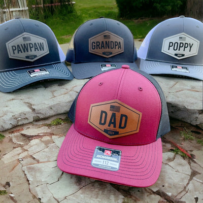 Dad Hat / Custom Dad Trucker Cap / PawPaw Hat / New Grandpa Hat / Richardson 112 / Patch Trucker Hat / Gift for New Dad / Father's Day Gift