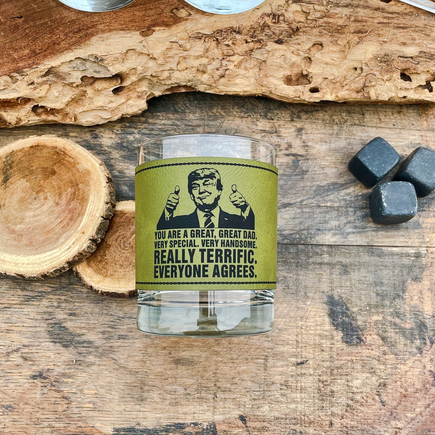 Trump DAD Funny Whiskey Glass / Father's Day Gift / Valentine's Day Gift