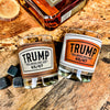 Trump 45/47 Whiskey Glass / Trump 2024 Bourbon Glass / Scotch Glass / Engraved Leatherette Wrap / Single Glass   / Father's Day Gift / Valentine's Day Gift