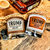 Trump 45/47 Whiskey Glass / Trump 2024 Bourbon Glass / Scotch Glass / Engraved Leatherette Wrap / Single Glass   / Father's Day Gift / Valentine's Day Gift