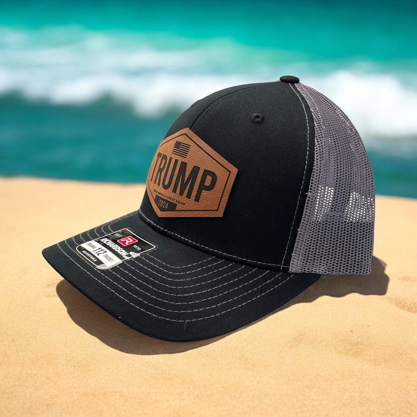 Trump American Flag Hat / Trump Trucker Cap / Trump 2024 Richardson 112 / Patch Trucker Hat /Father's Day Gift / Valentine's Day Gift