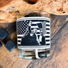 Trump MAGA Whiskey Glass / Trump Rocks Glass / Bourbon Glass / Engraved Leatherette / Father's Day Gift