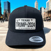 Trump Texas License Plate Hat / Trump 2024Trucker Cap / YP Classics 6 Panel / Patch Trucker Hat / Valentine's Day Gift / Valentine's Day Gift