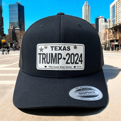 Trump Texas License Plate Hat / Trump 2024Trucker Cap / YP Classics 6 Panel / Patch Trucker Hat / Christmas Gift