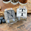 Custom Monogram Whiskey Glass / Bourbon Glass / Scotch Glass / Engraved Leatherette / Monogrammed Rocks Glass / Groomsmen Gifts