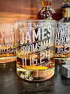 Custom Groomsmen Whiskey Glasses / Engraved Wedding Glasses / Groomsman Gift / Best Man Bourbon Glasses / Grooms Gifts/ Christmas Gift