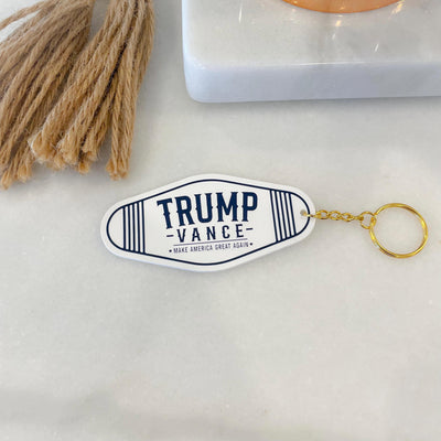 Retro Motel Keychains | Trump Vance  Keychain | Motel Keychains | Vintage Keychains | Trump Merch | New Driver Gift