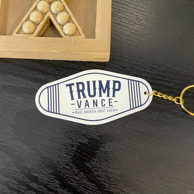 Retro Motel Keychains | Trump Vance  Keychain | Motel Keychains | Vintage Keychains | Trump Merch | New Driver Gift