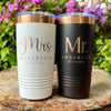 Mr and Mrs Tumblers Tumbler Set / Laser Etched Tumblers / His and Hers Gift / Wedding Tumblers / Personalized Tumblers with Slider Lids / Valentine's Day Gift