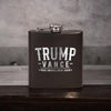 Trump Vance Laser Etched Black Stainless Steel Hip Flask | Political Gift | Trump 2024 Flask | Election Gear | Trump Merch | Christmas Gift