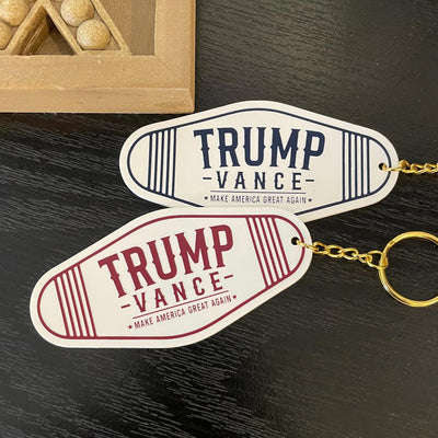 Retro Motel Keychains | Trump Vance  Keychain | Motel Keychains | Vintage Keychains | Trump Merch | New Driver Gift