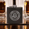 Trump 47th Presidential Seal Laser Engraved Black Stainless Steel Hip Flask | Political Gift | Trump 2024 Flask | Trump Merch