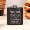 Trump Old No 47 Laser Engraved Black Stainless Steel Hip Flask | Political Gift | Trump 2024 Flask | Trump Merch