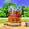 Lake Sam Rayburn Area Map Whiskey Glass  360 Engraved  (13.5oz) / Christmas Gift