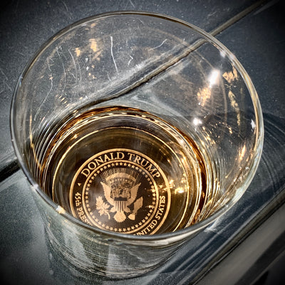 Donald Trump Presidential Seal Whiskey Glasses    / Christmas Gift