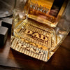 DAD EST. Date Whiskey Glass (SINGLE Glass) - Old Fashioned Whiskey Bourbon or Scotch (Tread Bottom Design)    / Christmas Gift