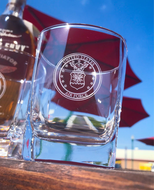 U.S. Air Force Seal Whiskey Glass / Father's Day Gift / Valentine's Day Gift