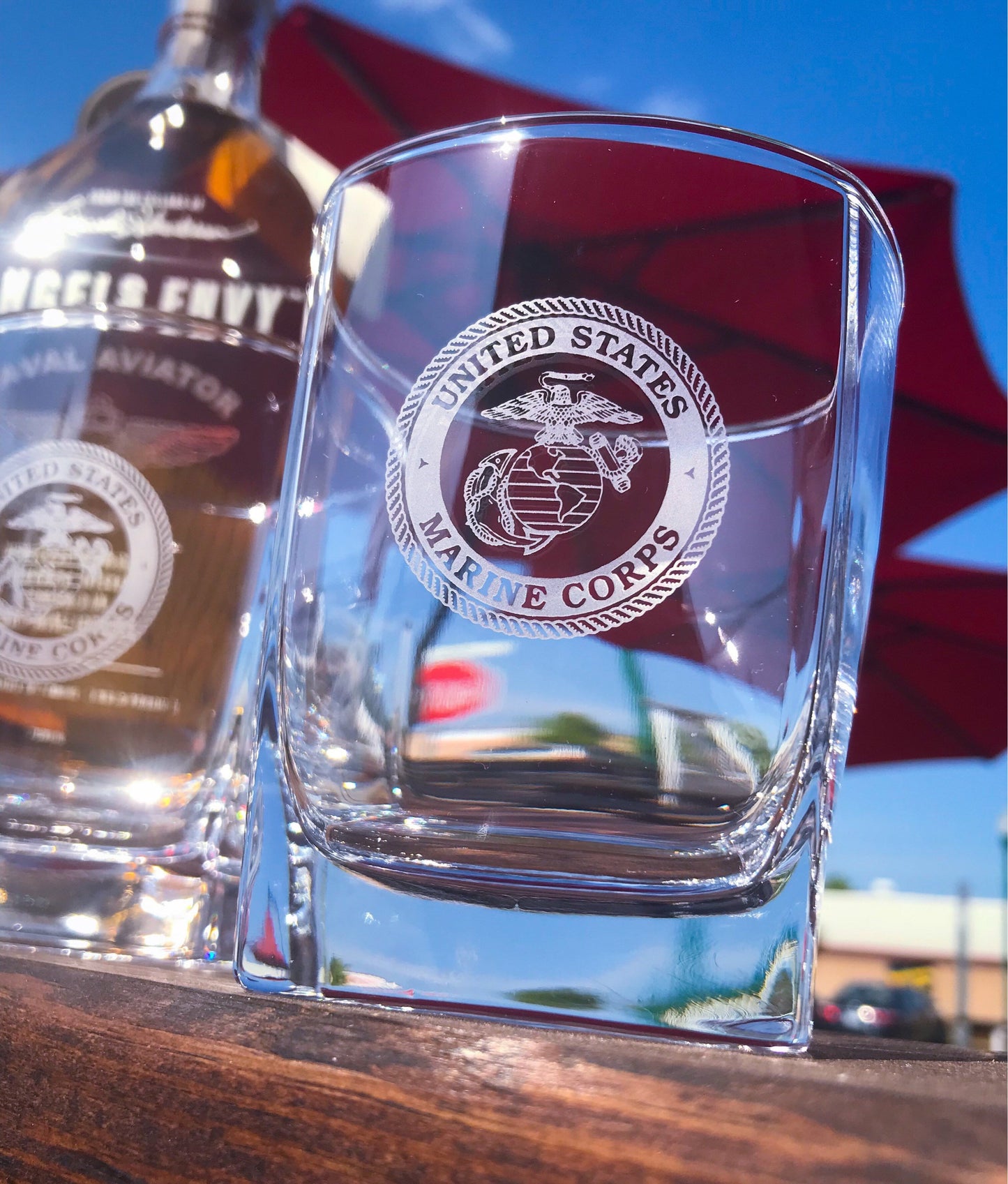 U.S. Marines Corps Seal  Whiskey Glass / Father's Day Gift / Valentine's Day Gift