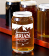Glass Beer Can Personalized Set    / Christmas Gift