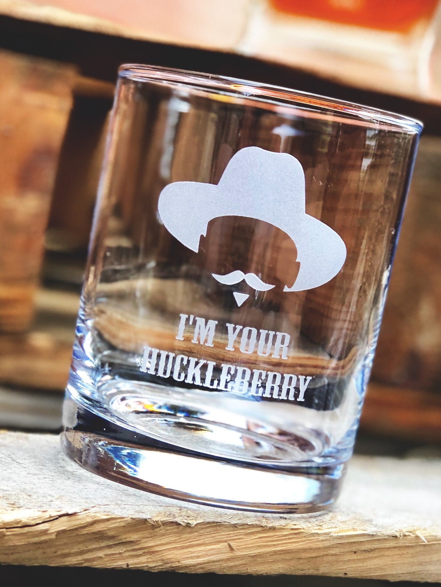 Doc Holliday I'm Your Huckleberry Whiskey Glass / Father's Day Gift / Valentine's Day Gift