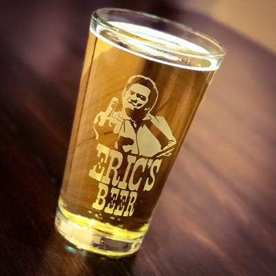 Johnny Cash Pint Glass set of 2 (Personalized)    / Christmas Gift