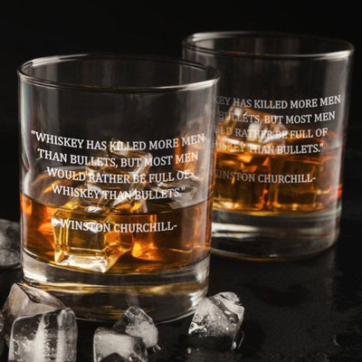 Winston Churchill Bullets Whiskey Glass    / Valentine's Day Gift