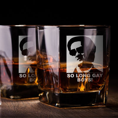 So Long Gay Boys  Hangover Whiskey Glass Set    / Christmas Gift