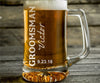 Set of 6 Wedding Engraved Personalized Beer Mugs for Groomsman & Best Man - 25oz Beer Mug    / Christmas Gift