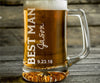 Set of 6 Wedding Engraved Personalized Beer Mugs for Groomsman & Best Man - 25oz Beer Mug    / Valentine's Day Gift