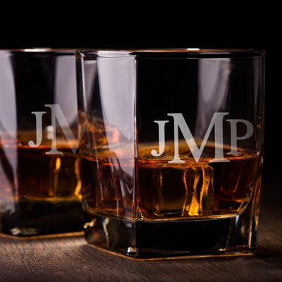 Monogrammed Whiskey Glass Set    / Christmas Gift