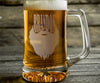 Bearded Name Engraved Beer Mug    / Valentine's Day Gift