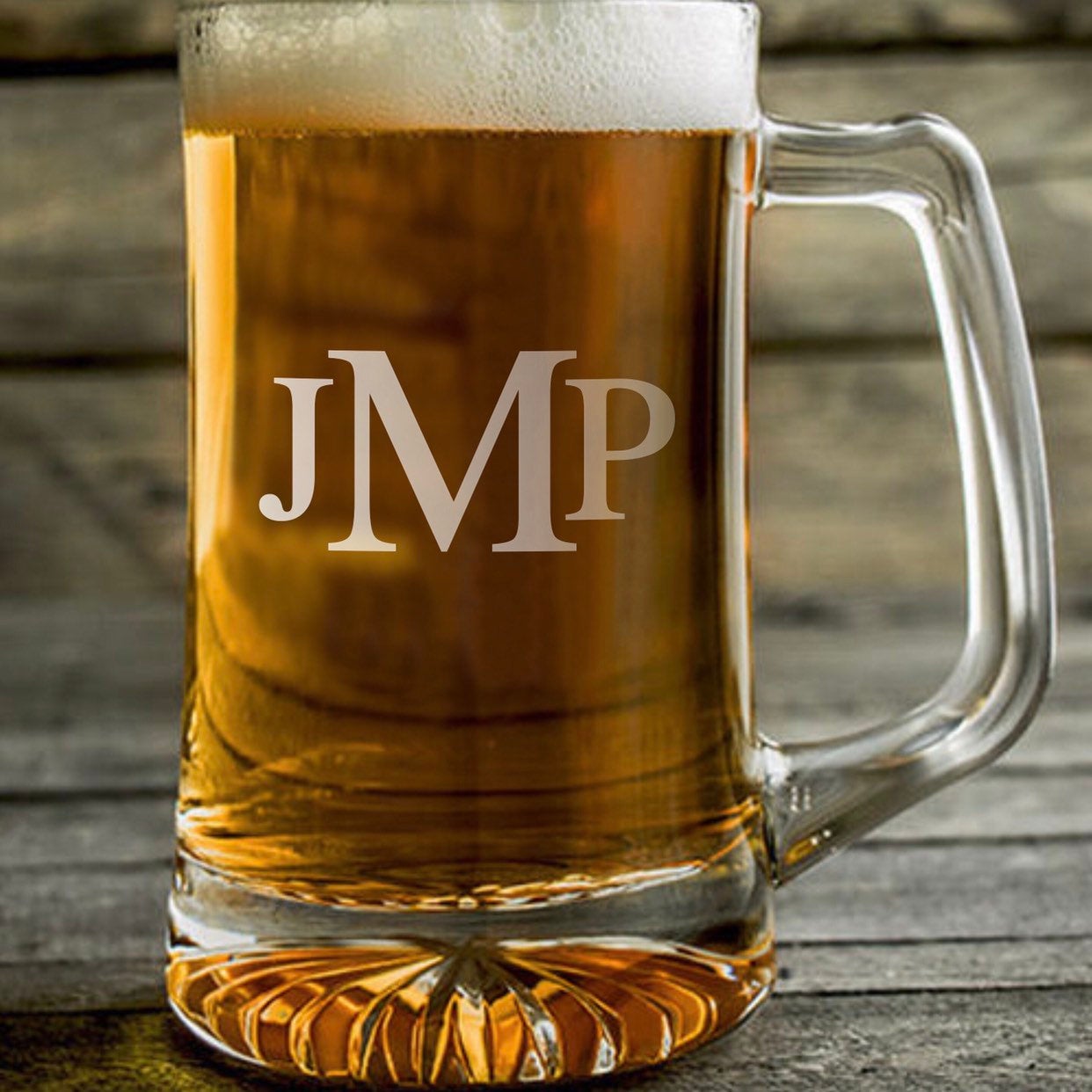 Monogrammed Engraved Beer Mug    / Father's Day Gift / Valentine's Day Gift