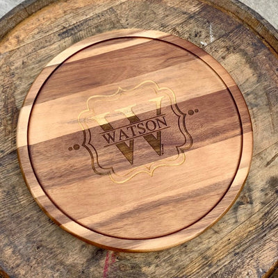 Engraved Wooden Lazy Susan 13"    / Christmas Gift
