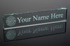 Fireman Fire Dept. Jade Glass Desk Name Plate - Engraved & Personalized - Perfect for Executives, Boss Day, Graduates, etc...    / Christmas Gift