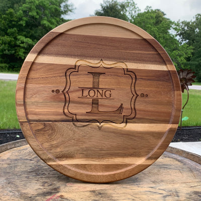 Engraved Wooden Lazy Susan 13"    / Christmas Gift