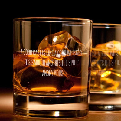 A Good Cast is Like a Good Whiskey Glass Set    / Christmas Gift