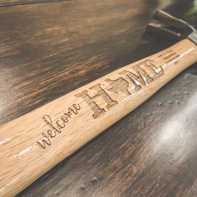 Engraved Full Size Hammer - Welcome Home Your State - Personalized (Realtor Closing Gift) New Home Owners Gifts - Laser Etched    / Father's Day Gift