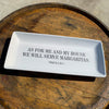 As For Me and My House We Will Serve Tacos or Margaritas Tray Engraved & Color-filled    / Christmas Gift