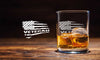 Veteran American Flag Whiskey Glass Set    / Christmas Gift