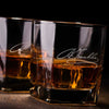 Custom Signature Whiskey Glasses / Bourbon Glasses / Scotch Glasses / Set of 2 / Your Handwriting / Valentine's Day Gift